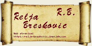 Relja Brešković vizit kartica